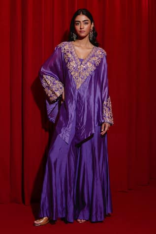 Vinita Bhansali Aafsa Embroidered Cape Sharara Set 