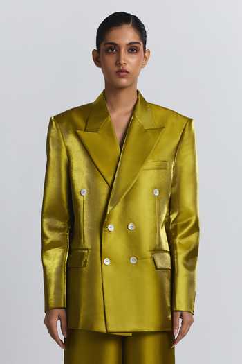 Line Out Line Double-Breasted Blazer  