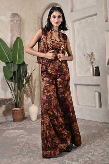 BAANI KHURANA Printed Sharara & Jacket Set 