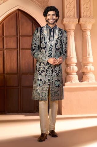Arihant Rai Sinha Botanic Embroidered Sherwani Set 