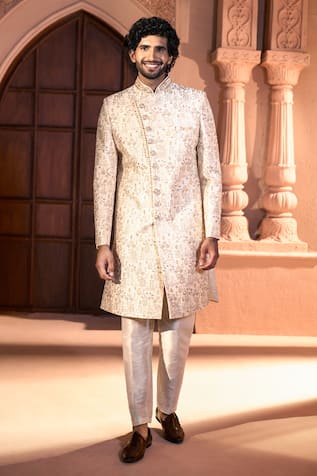 Arihant Rai Sinha Paisley Embroidered Sherwani Set 