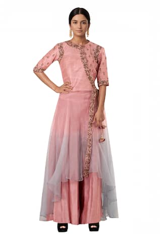 Neha Khullar Embroidered Anarkali & Pant Set 
