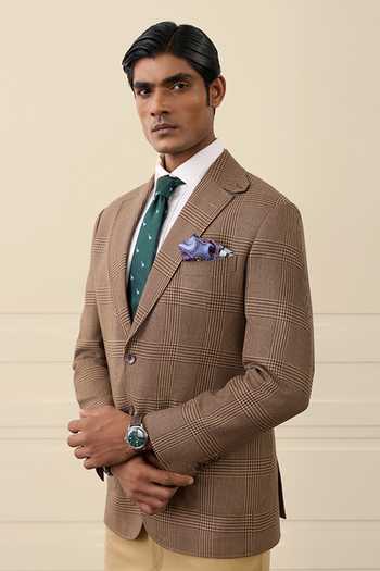 Gargee Designers Checked Wool Blazer 