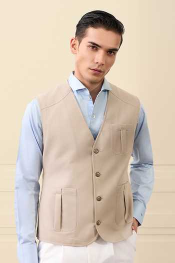Gargee Designers Flap Pocket Detail Vest Jacket 