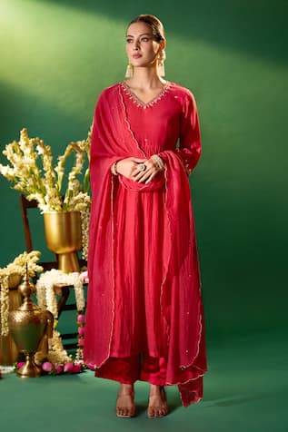 Samyukta Singhania Hand Embroidered Anarkali Set 