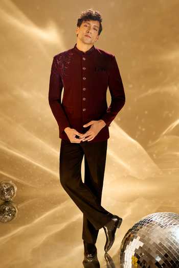 Arihant Rai Sinha Cutdana Placed Embroidered Bandhgala 