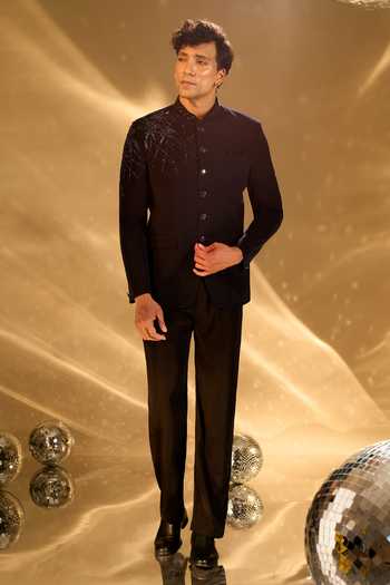 Arihant Rai Sinha Floral Embroidered Bandhgala 