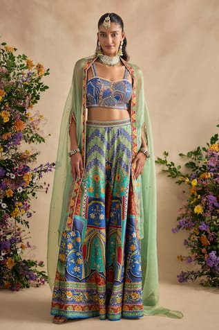 Kalista Urvi Printed Blouse & Sharara Set 