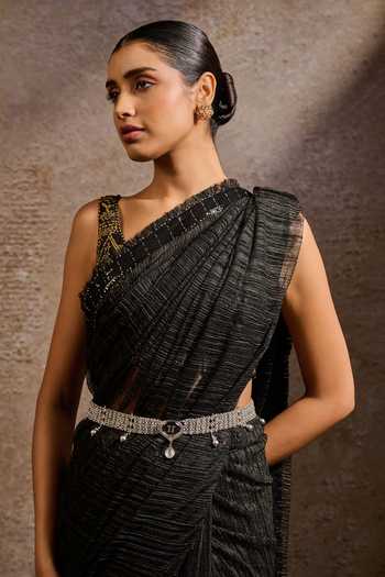 Tarun Tahiliani Jewelled Brooch Belt 