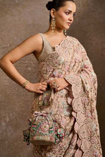 Tarun Tahiliani Mosaic Inspired Embroidered Potli Bag 