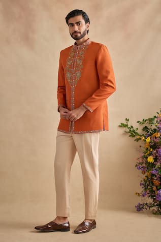 Kalista Zunaid Embroidered Bandhgala With Pant 