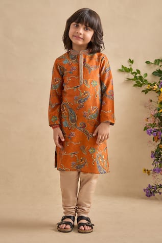 Kalista Adhyan Paisley Print Kurta & Churidar Set 