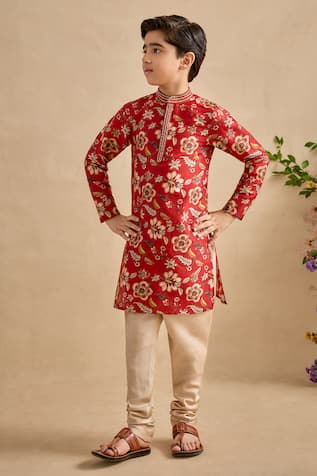 Kalista Zian Floral Print Kurta & Churidar Set 