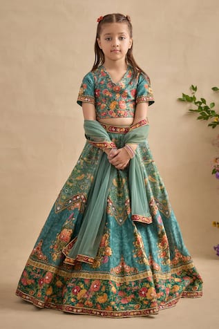 Kalista Zareen Floral Embroidered Lehenga Set  
