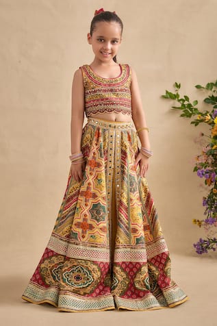 Kalista Gulnaar Printed Lehenga Blouse Set 