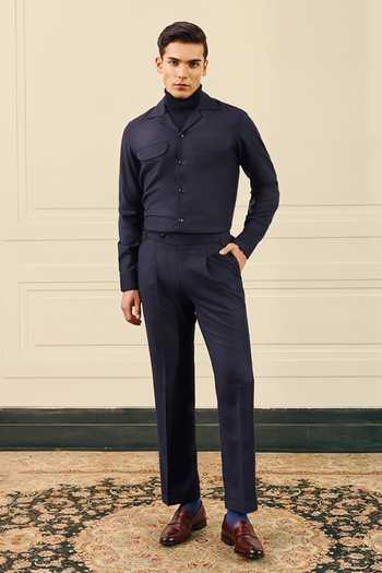 Gargee Designers Flannel Shirt & Pleated Pant Set 