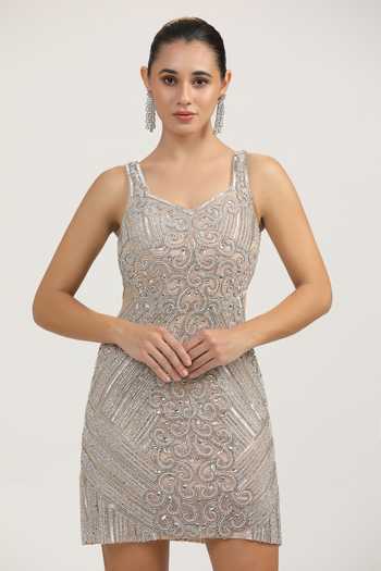 Bling Empire Luna Crystalline Cocktail Dress 