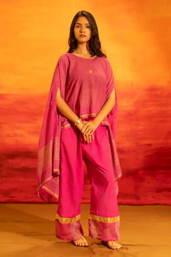 BANANA labs Woven Pattern Kaftan & Palazzo Set  