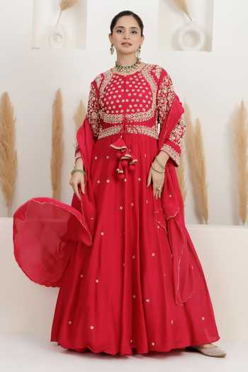 BAIDEHI Zardozi Embroidered Anarkali With Dupatta 