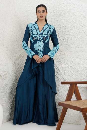 BAIDEHI Applique Embroidered Kurta & Palazzo Set 