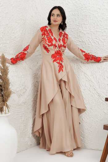 BAIDEHI Applique Embroidered Kurta & Palazzo Set 