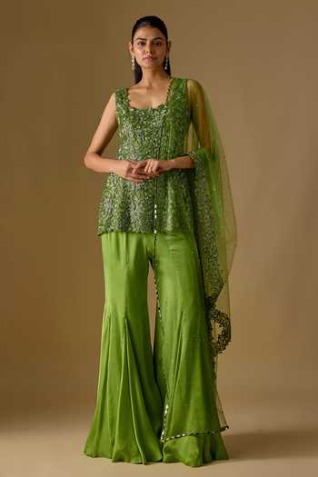 Asaga Driftlyn Hand Embroidered Kurta Sharara Set 