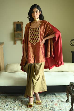 Shorshe Clothing Cowl Draped Skirt 