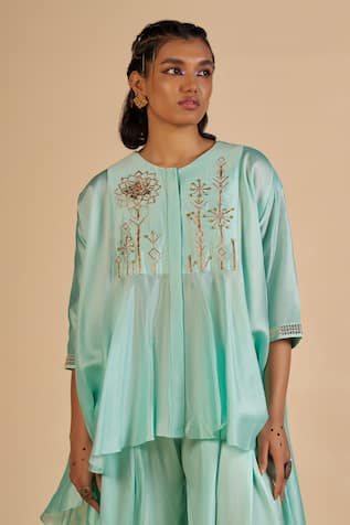 Gulabo By Abu Sandeep Embroidered Asymmetric Tunic 