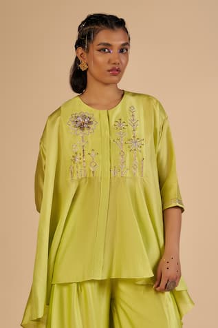 Gulabo By Abu Sandeep Embroidered Asymmetric Tunic 
