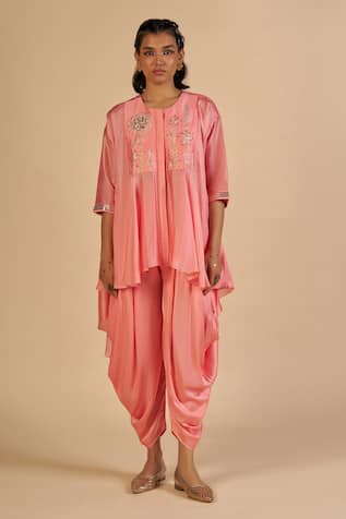 Gulabo By Abu Sandeep Chanderi Draped Pant 