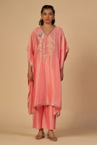 Gulabo By Abu Sandeep Embroidered Kaftan With Sequin Detail 