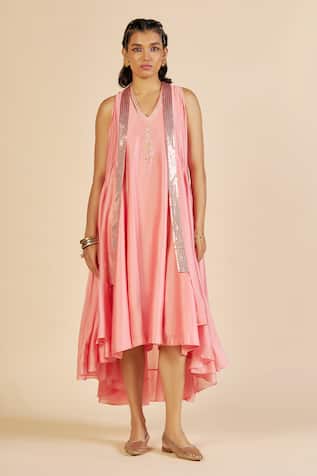 Gulabo By Abu Sandeep Chanderi Sequin Embellished Jacket 