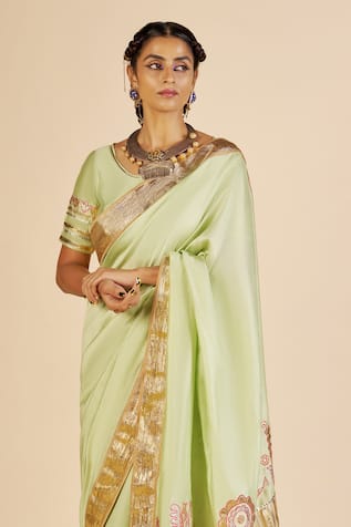 Gulabo By Abu Sandeep Chanderi Embroidered Blouse 