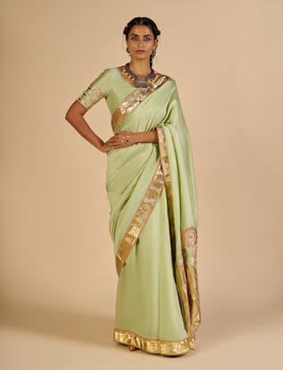 Gulabo By Abu Sandeep Chanderi Embroidered Saree 