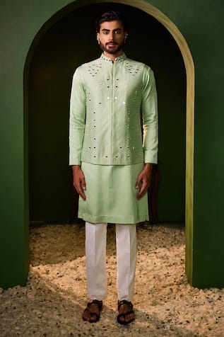 Shreyansh Designs Ananta Mirror Work Bundi Set 