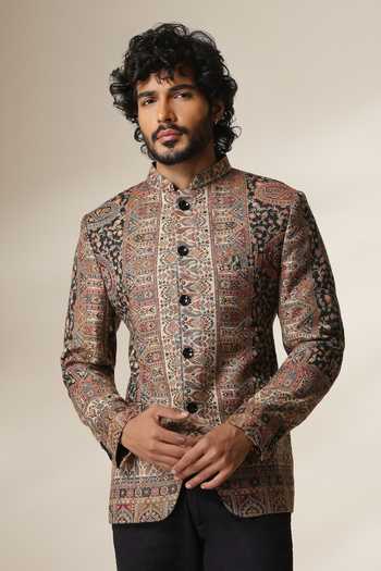 Dusala Pashmina Paisley Pattern Bandhgala 