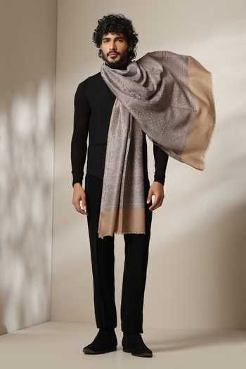 Dusala Paisley Pattern Pashmina Wool Shawl 