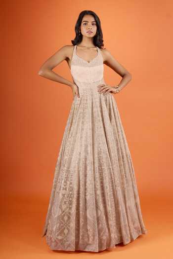 Seema Gujral Net Embroidered Gown 