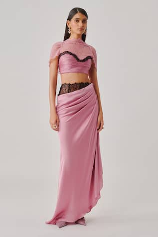 Aroka Rosette Ruched Crop Top 