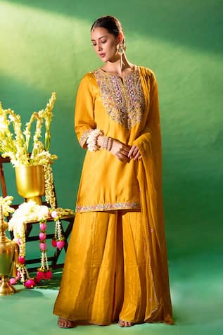 Samyukta Singhania Embroidered Kurta Sharara Set 