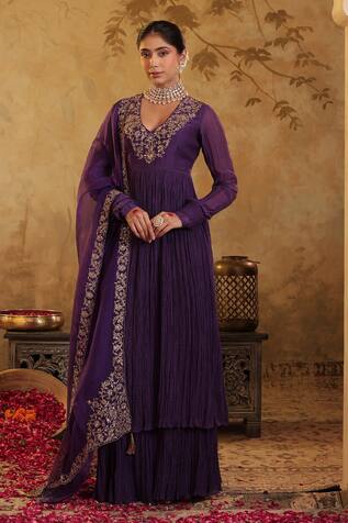 House Of Karmah Indrani Embroidered Anarkali Set 