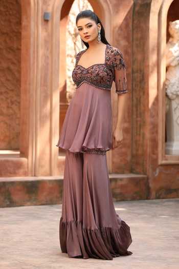 Omal Sindwani Dusky Bloom Kurta Gharara Set 
