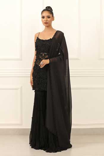 Omal Sindwani Noir Luxe Kurta Gharara Set 