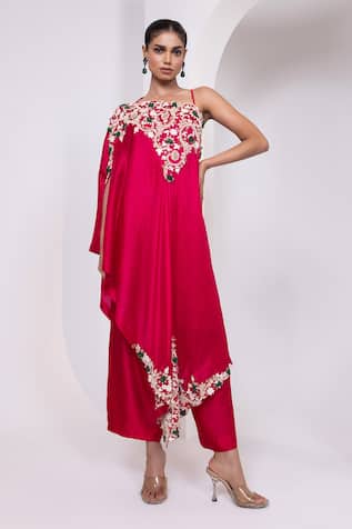 Oshi By Shikha One Shoulder Tunic & Pant Set 