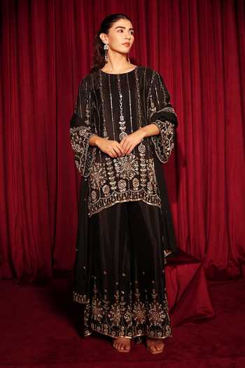 Tasuvure Indes Inaari Cutdana Embroidered Kurta Sharara Set 
