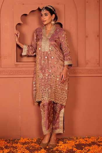 Tasuvure Indes Aaina Adaa Tunic & Embroidered Pant Set 