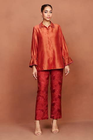 Sue Mue Zun Floral Butti Shirt & Pant Set 