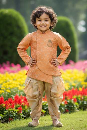 Maaikid Overlap Sherwani With Dhoti Pant 