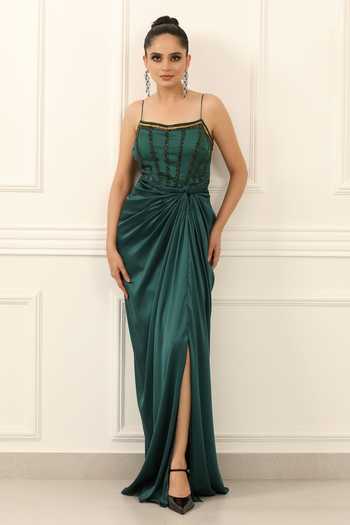 Omal Sindwani Emerald Siren Gown 