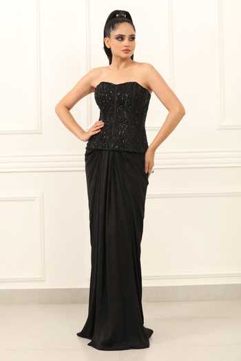 Omal Sindwani Dark Siren Corset & Skirt Set 